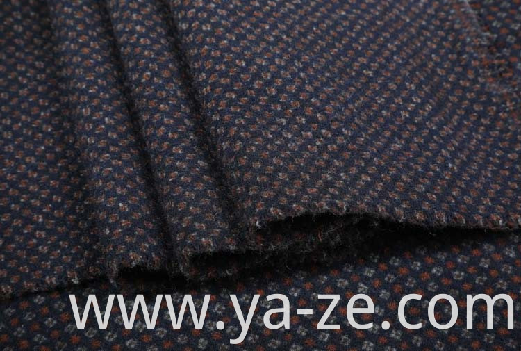 GRS double-faced fleece tweed woven woolen wool manufacturer fabric for overcoat suit blazer cloth